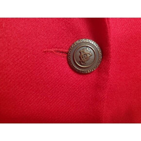 Requirements Vintage Women's Petite 100% Wool Single Button Red Blazer Old Money - Picture 3 of 10